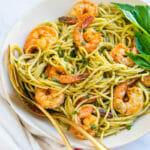 Shrimp Pesto Pasta – A Couple Cooks