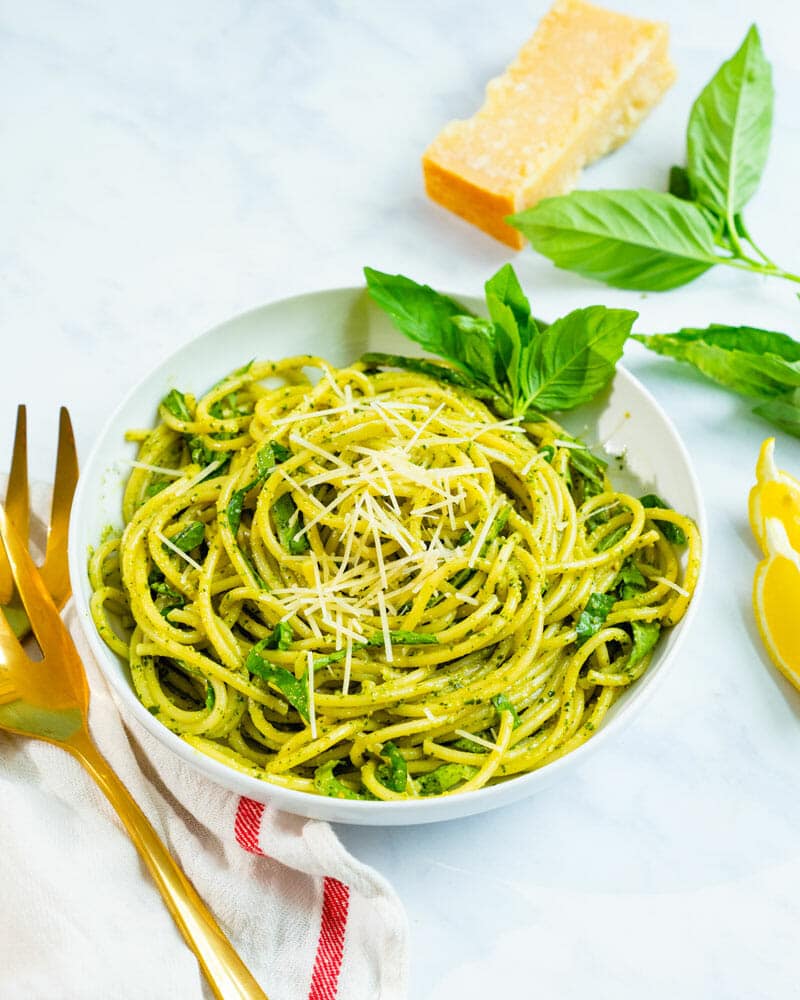 Spaghetti pesto