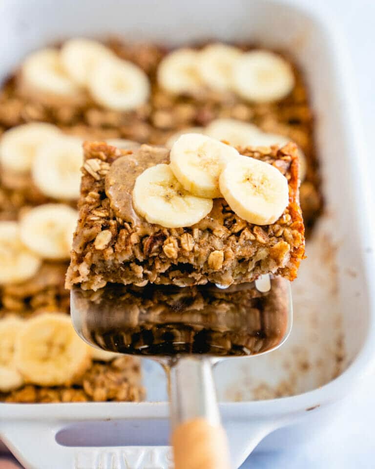 Banana Baked Oatmeal (Vegan!) A Couple Cooks