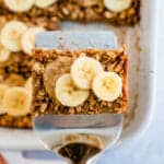 Healthy banana baked oatmeal
