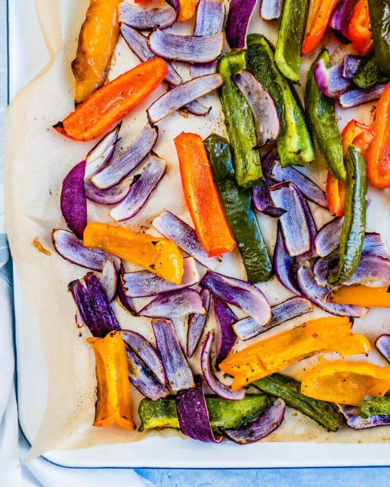Roasted Peppers and Onions (Easy!) A Couple Cooks