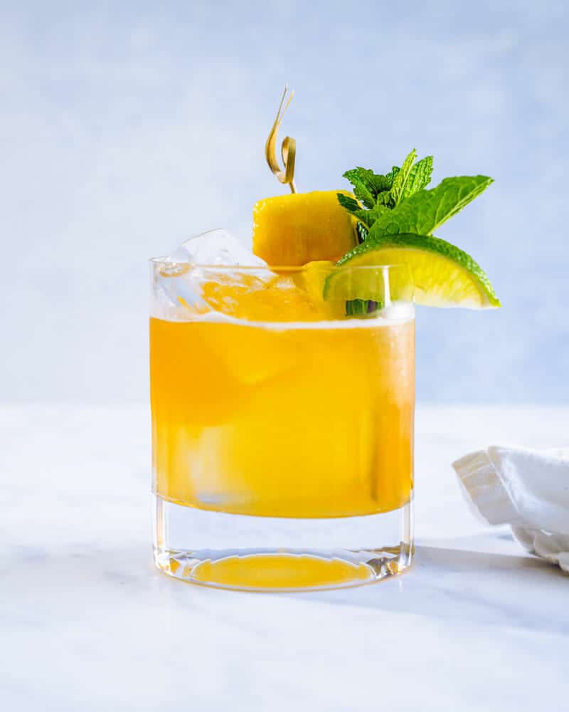 Pineapple rum cocktail
