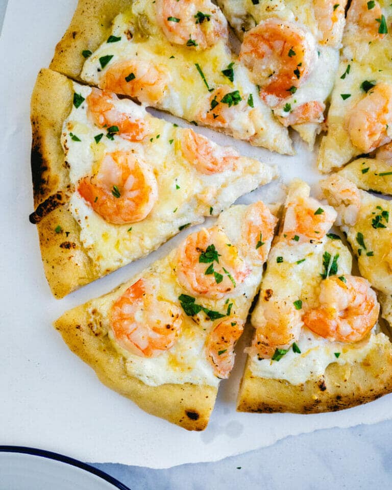 Shrimp Pizza (3 Cheese!) A Couple Cooks