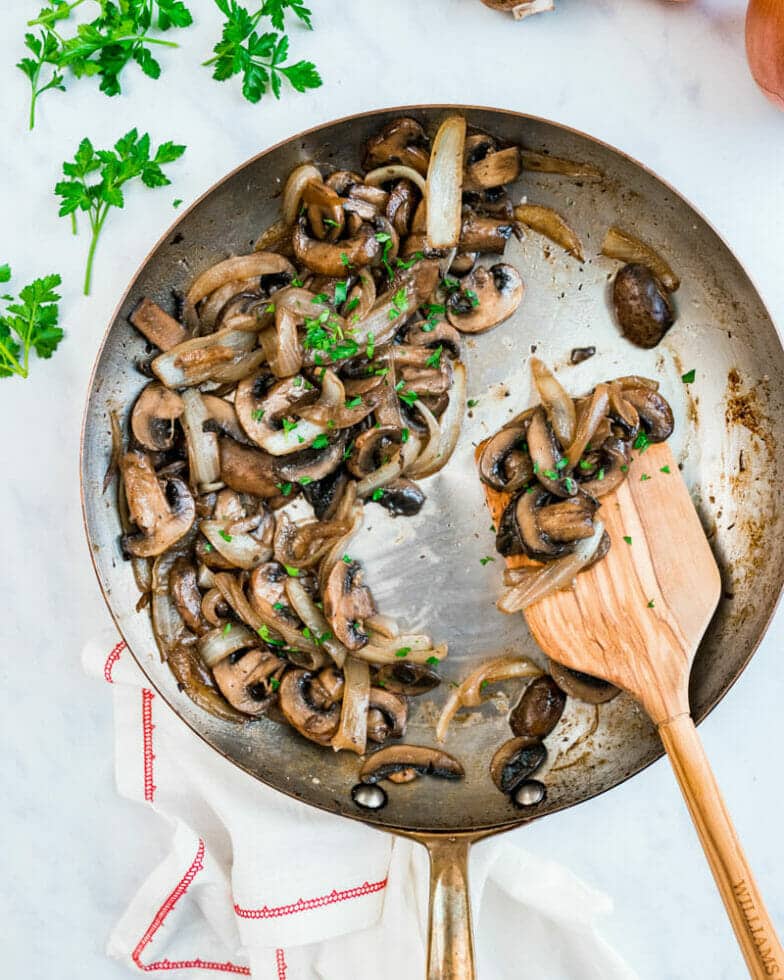 Easy Sauteed Mushrooms and Onions – A Couple Cooks