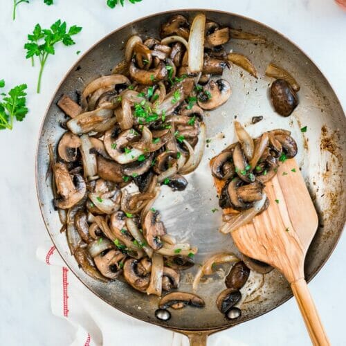 Easy Sauteed Mushrooms and Onions A Couple Cooks