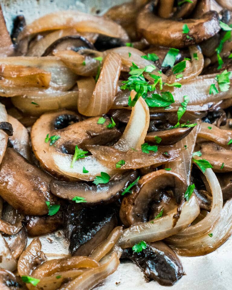 Easy Sauteed Mushrooms and Onions – A Couple Cooks