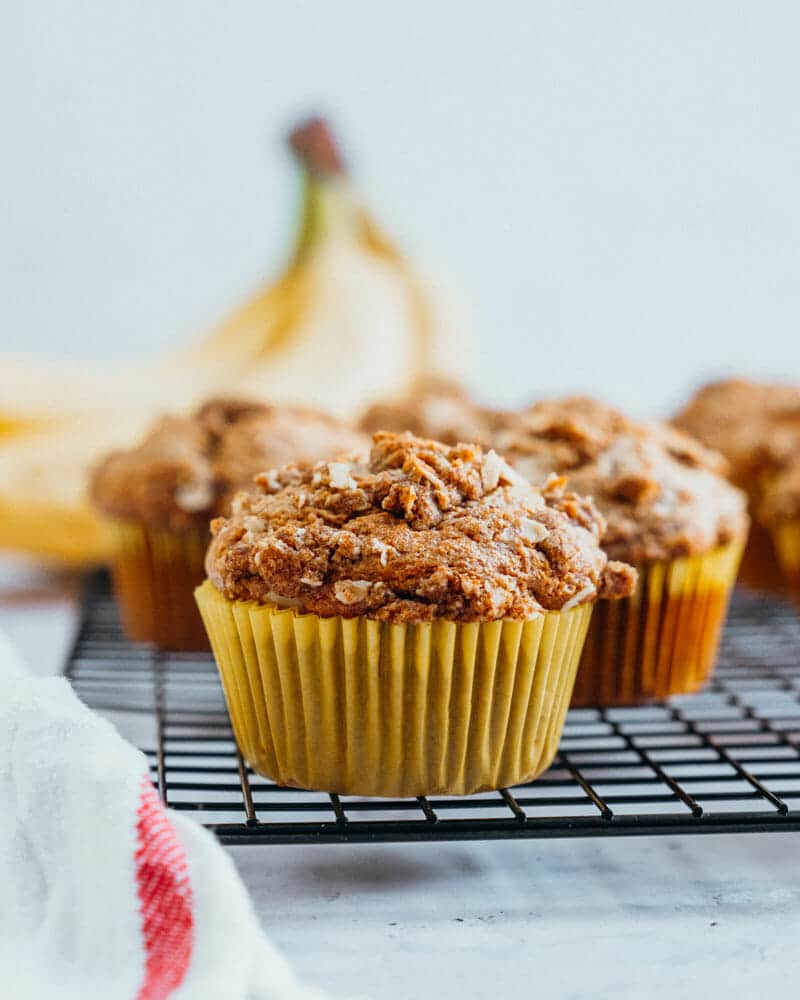 Banana oatmeal muffins