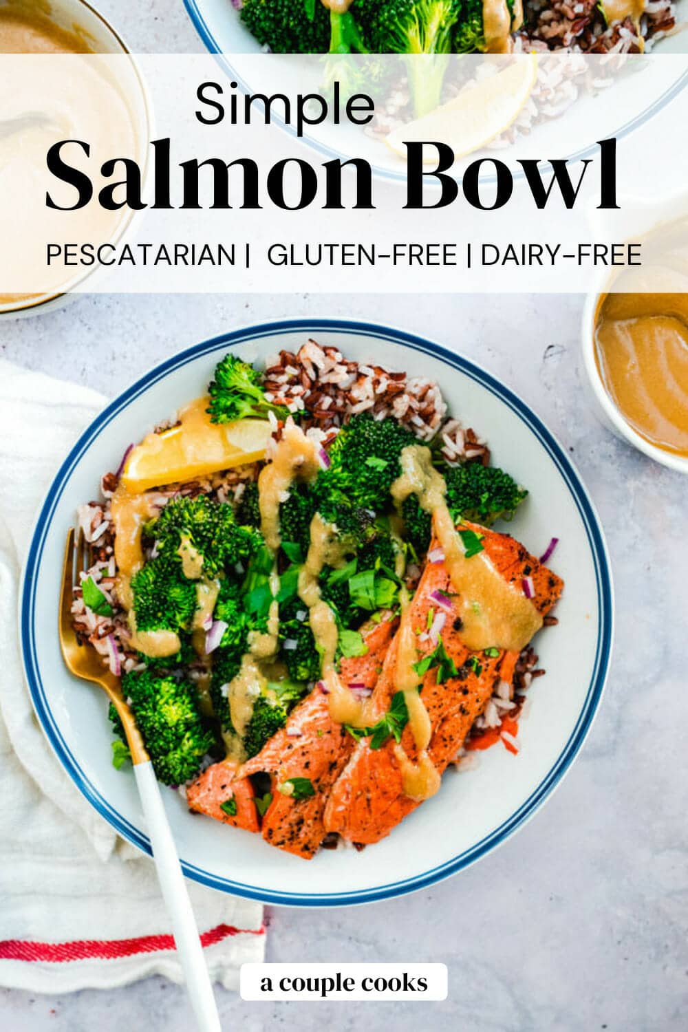 Simple Salmon Bowl (Easy Dinner!) A Couple Cooks