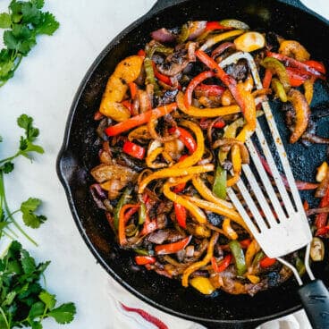 Vegetarian fajitas