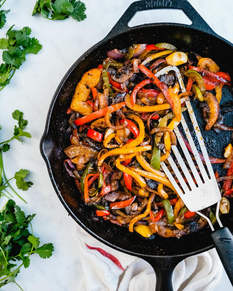 Quick Vegan Fajitas with Black Beans - Eating by Elaine