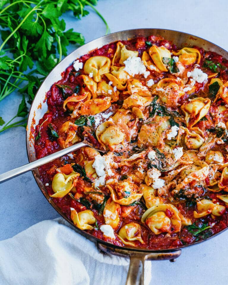 Cheese Tortellini in Creamy Marinara A Couple Cooks