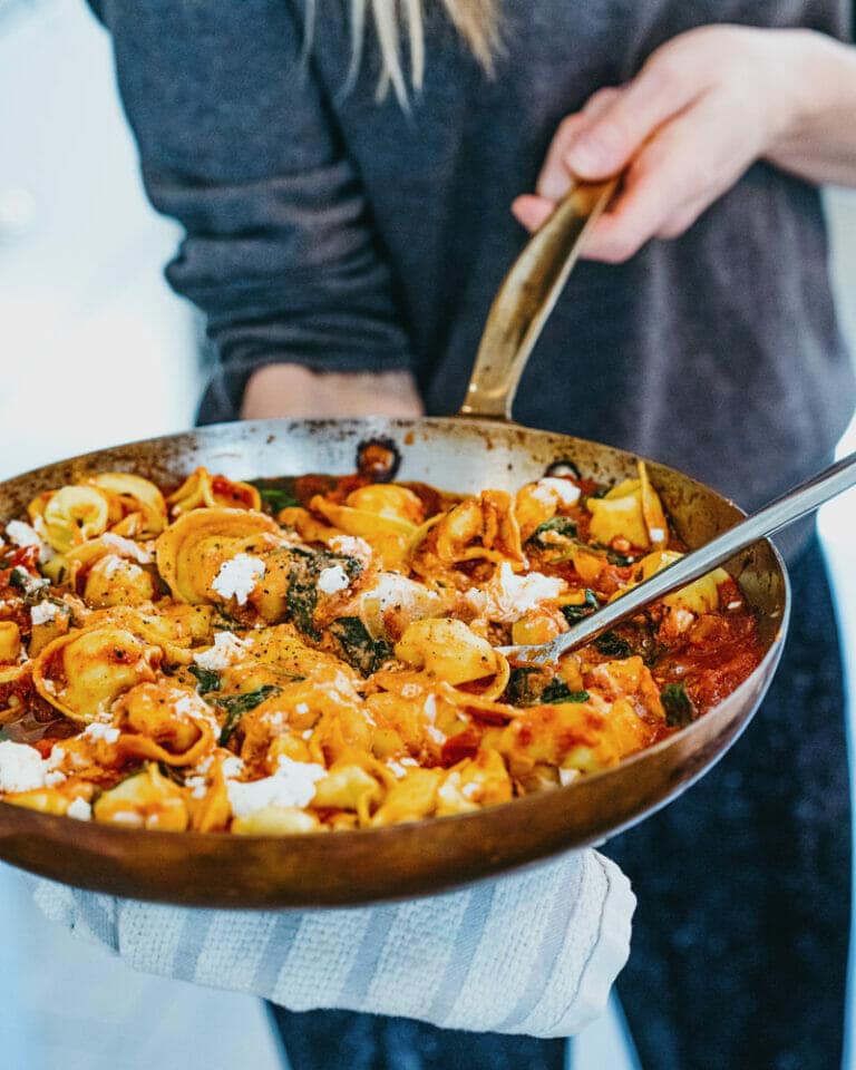 Cheese Tortellini in Creamy Marinara A Couple Cooks