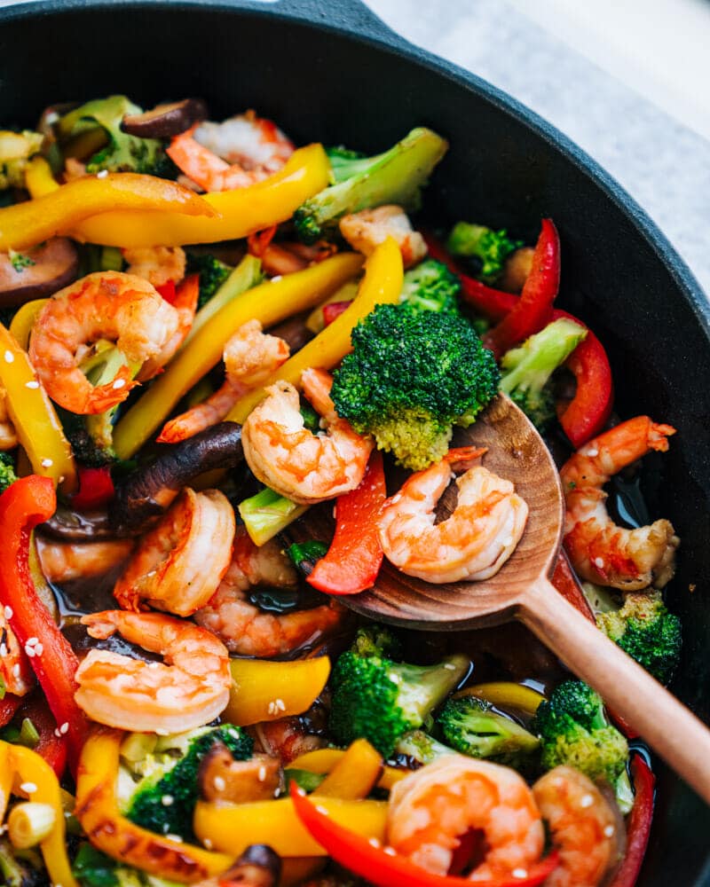 Shrimp stir fry