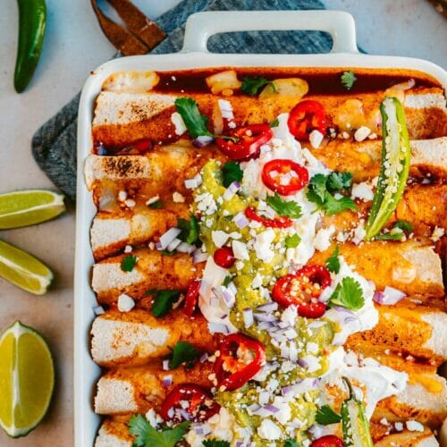 Easy Vegetarian Enchiladas (30 Minutes!) A Couple Cooks