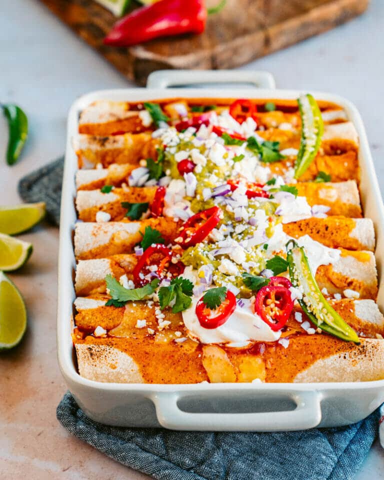 Easy Vegetarian Enchiladas (30 Minutes!) A Couple Cooks