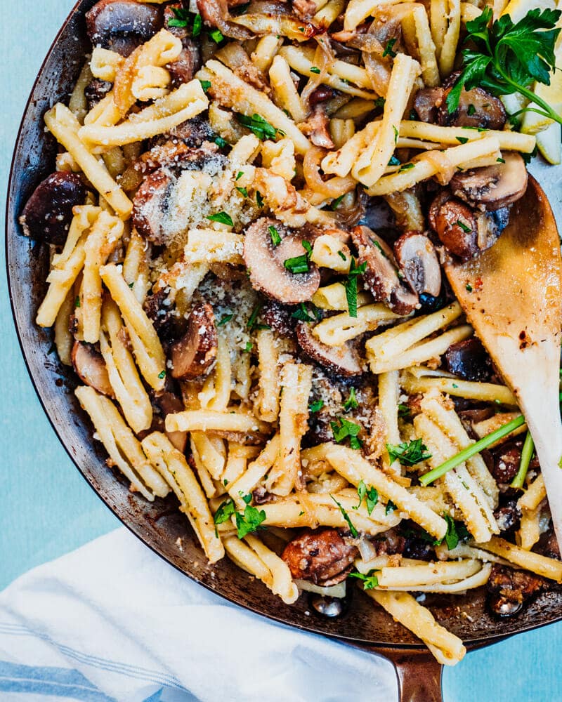 Mushroom Pasta with Parmesan – A Couple Cooks