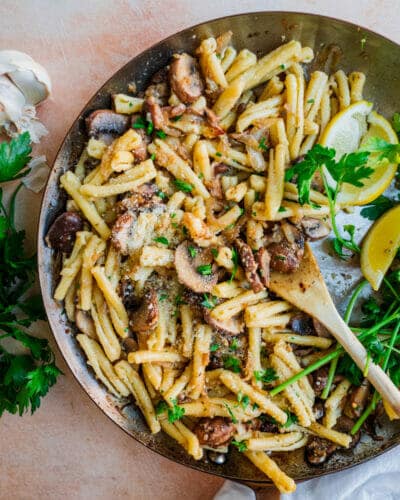 Mushroom Pasta with Parmesan – A Couple Cooks