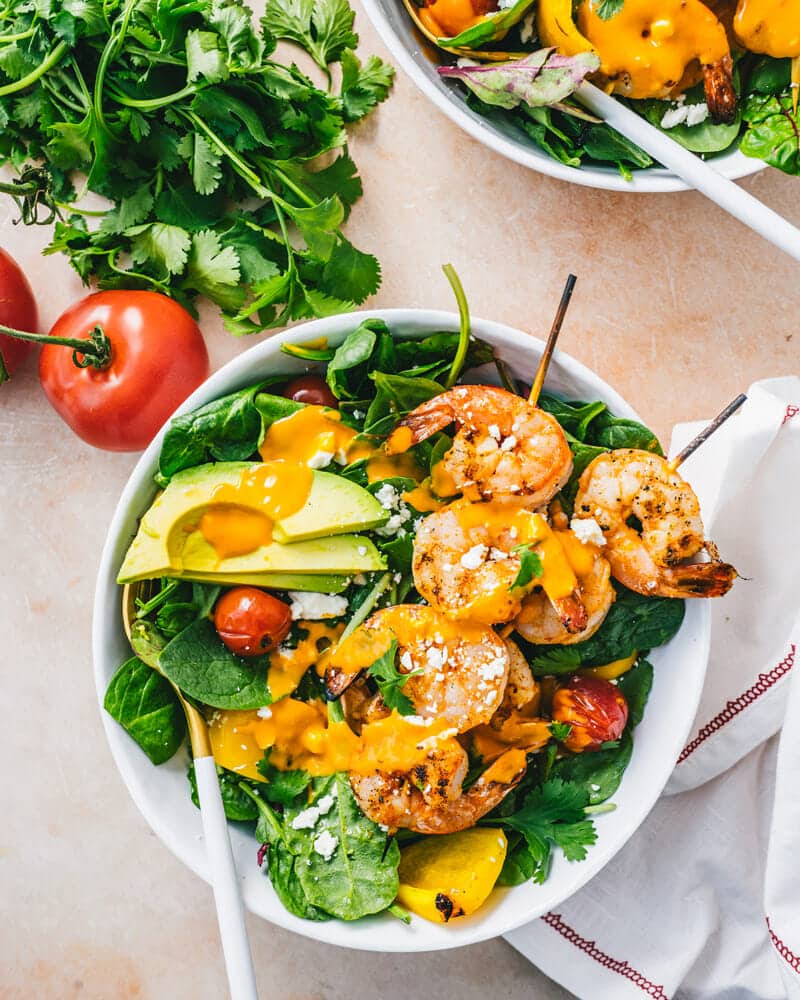 Grilled shrimp salad