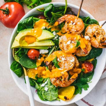 Grilled shrimp salad