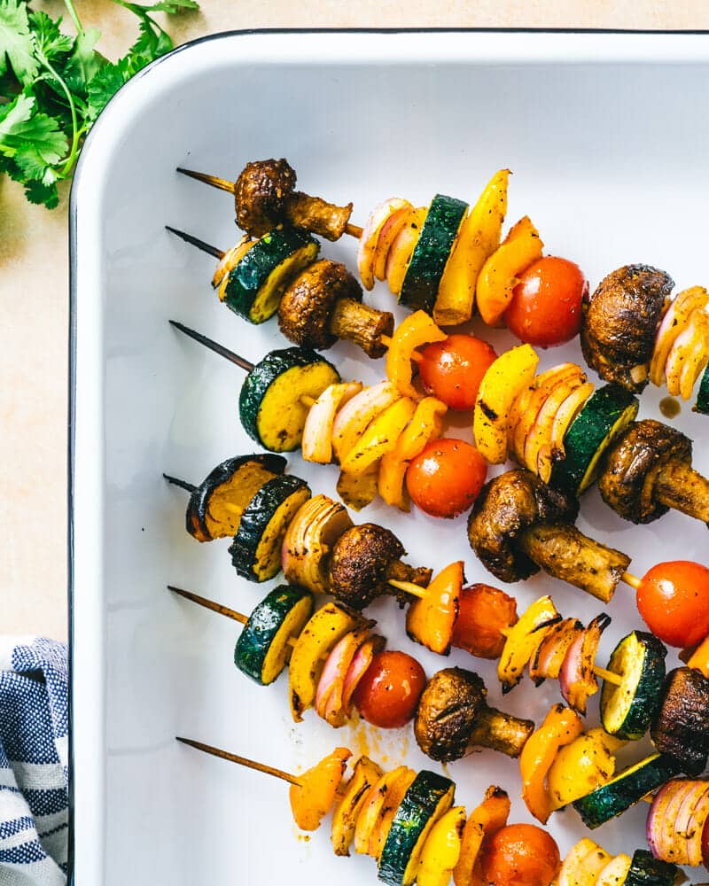 Grilled vegetable kabobs