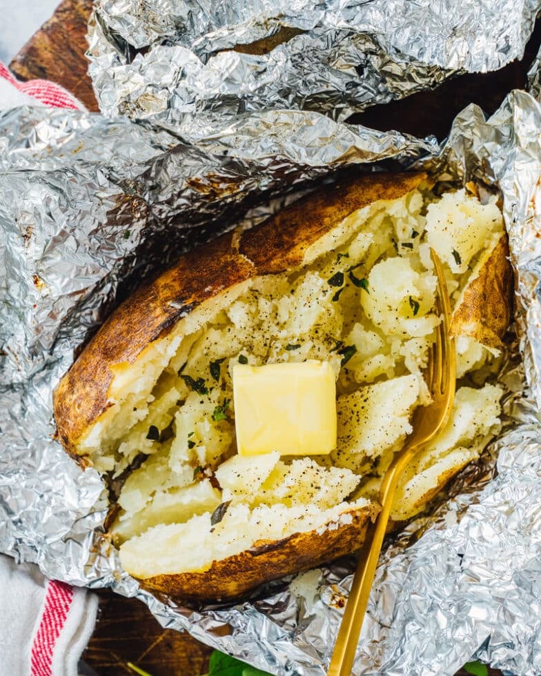 Baked Potato on the Grill A Couple Cooks