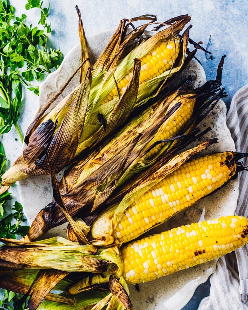 How to Grill Corn on the Cob with Husks