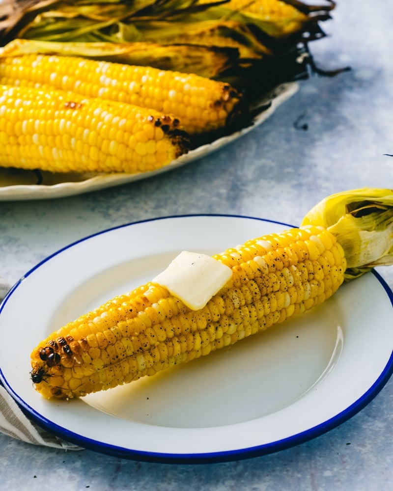 Grilling Corn in Husk