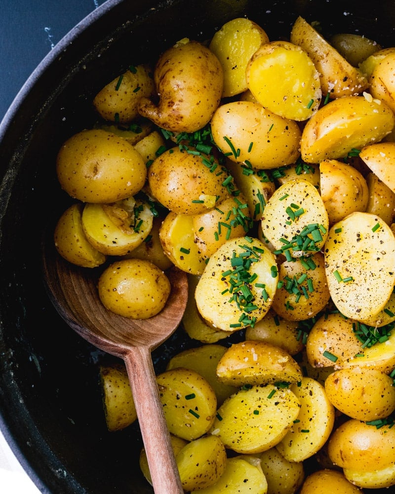 The Best Buttery Boiled Potatoes - Completely Delicious