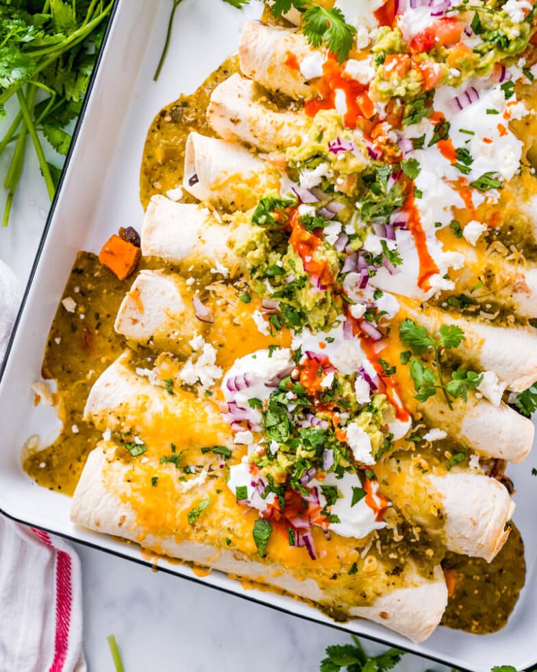 Sweet Potato Black Bean Enchiladas A Couple Cooks