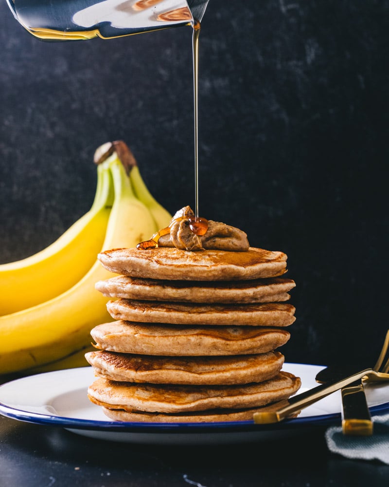 Vegan banana pancakes