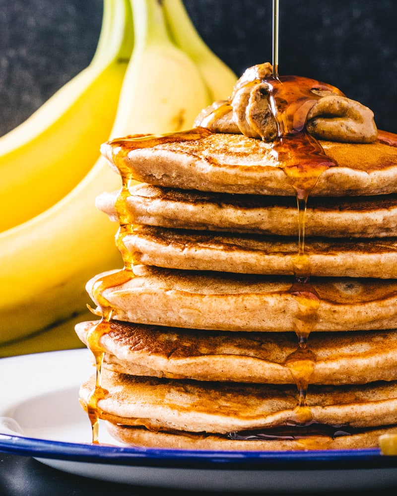 Vegan banana pancakes