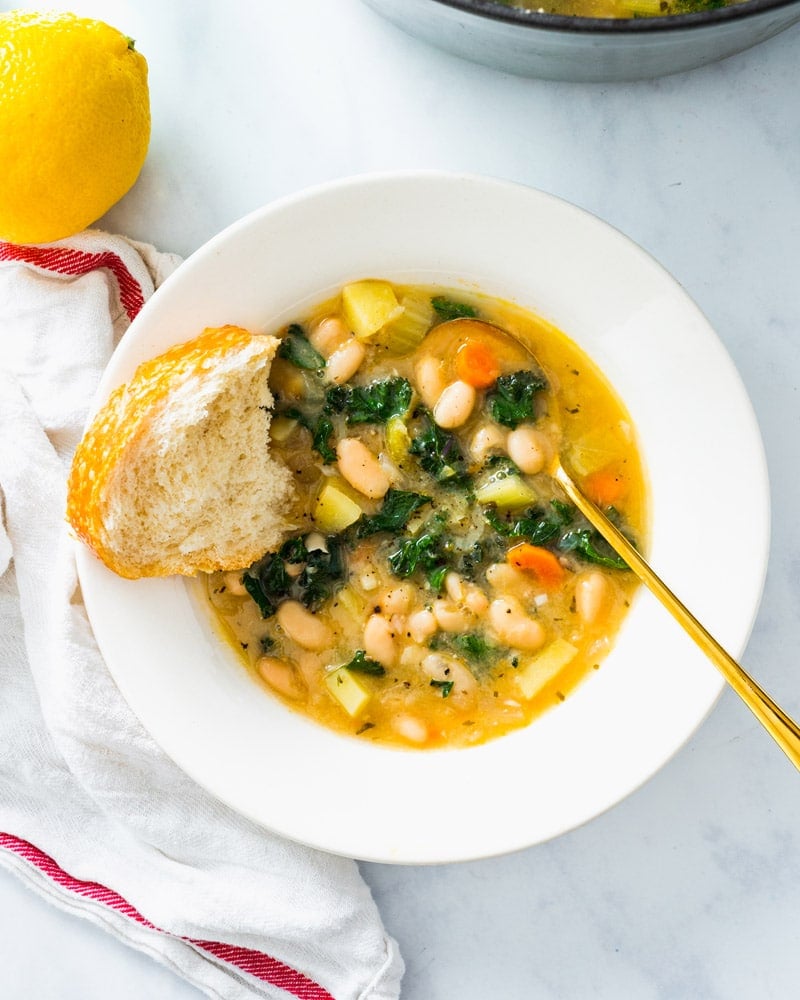 1-Pot Chicken Soup with White Beans & Kale - Minimalist Baker Recipes