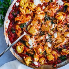 30 Tasty Vegetarian Pasta Recipes: Tortellini Skillet &amp; More!-image