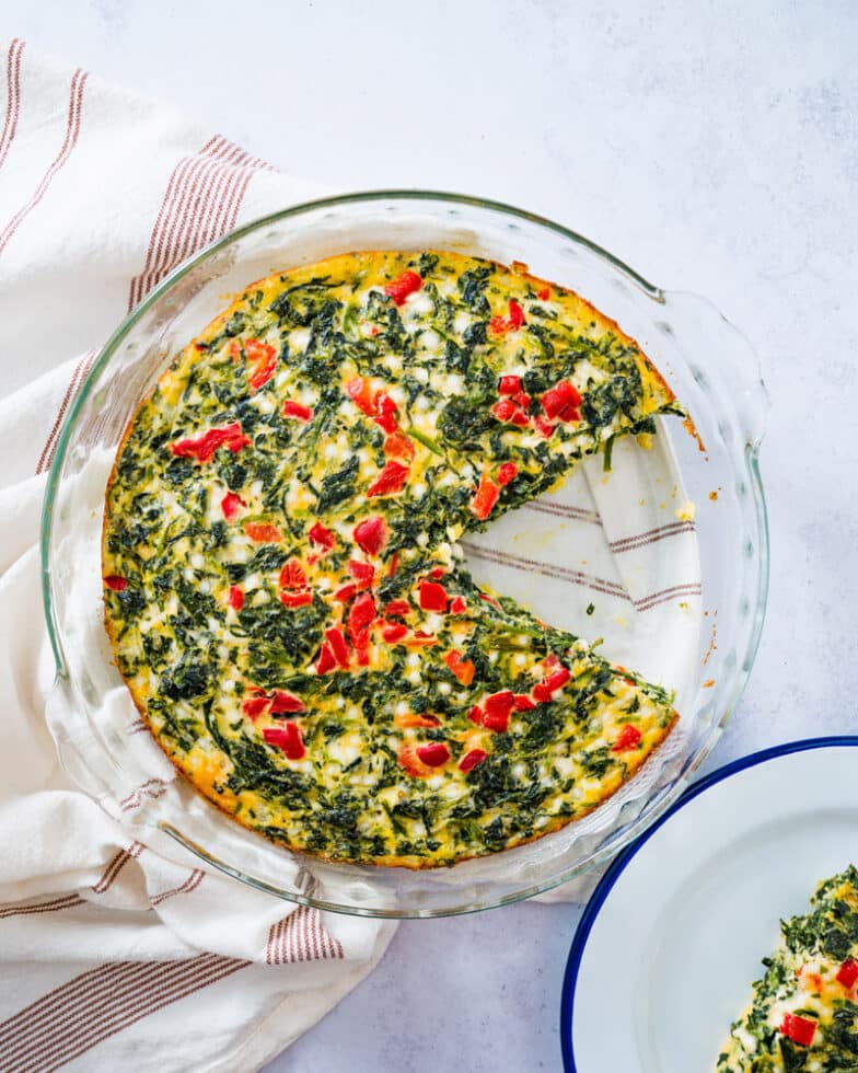 Crustless Quiche with Spinach – A Couple Cooks