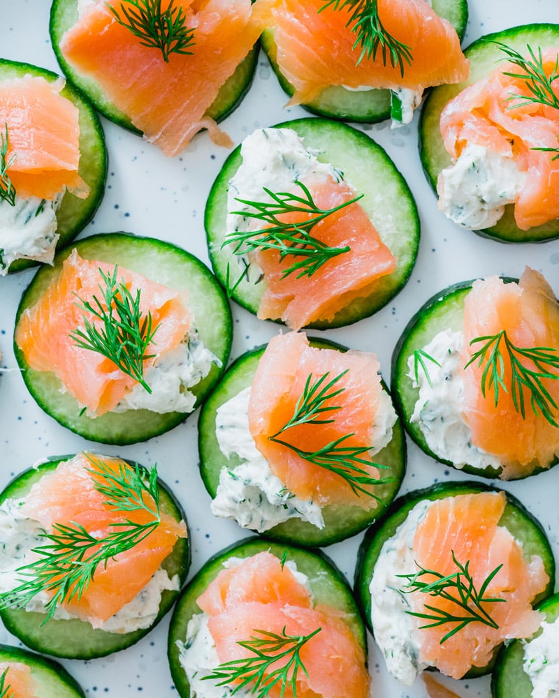 Smoked salmon appetizer