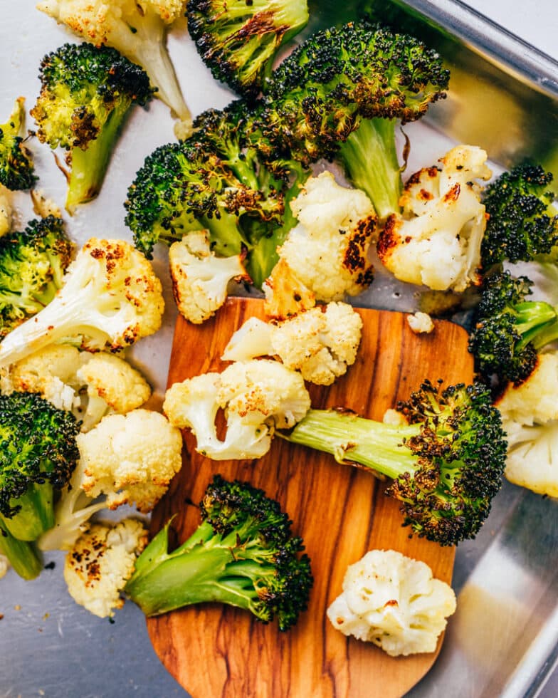 Roasted Broccoli and Cauliflower A Couple Cooks