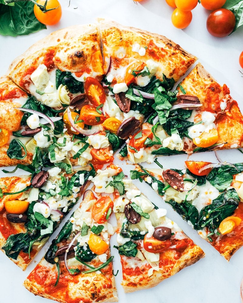 Ligner Sandsynligvis Nat sted Greek Pizza with Feta – A Couple Cooks