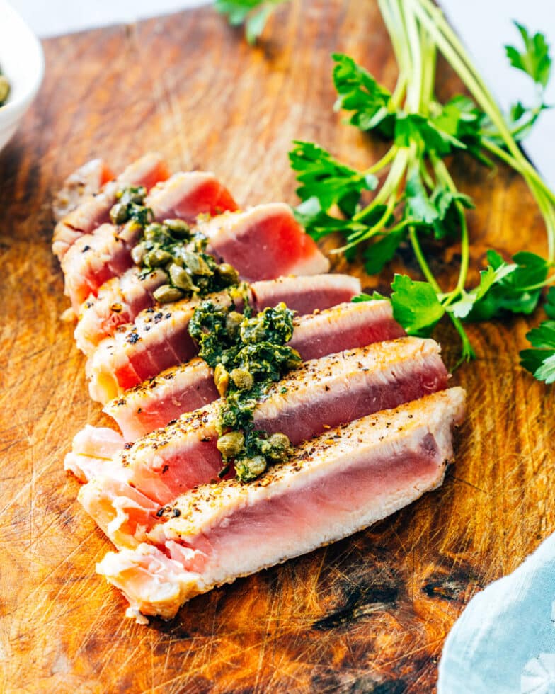 Garlic Herb Sauce for Tuna Steaks A Couple Cooks
