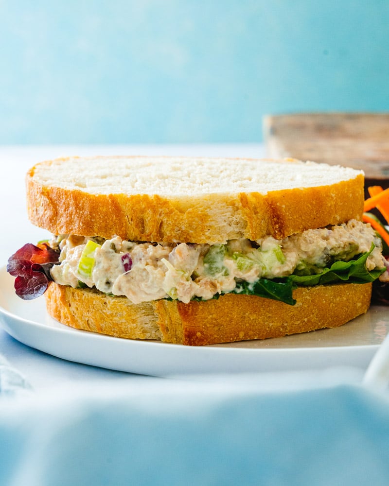 Salmon salad sandwich