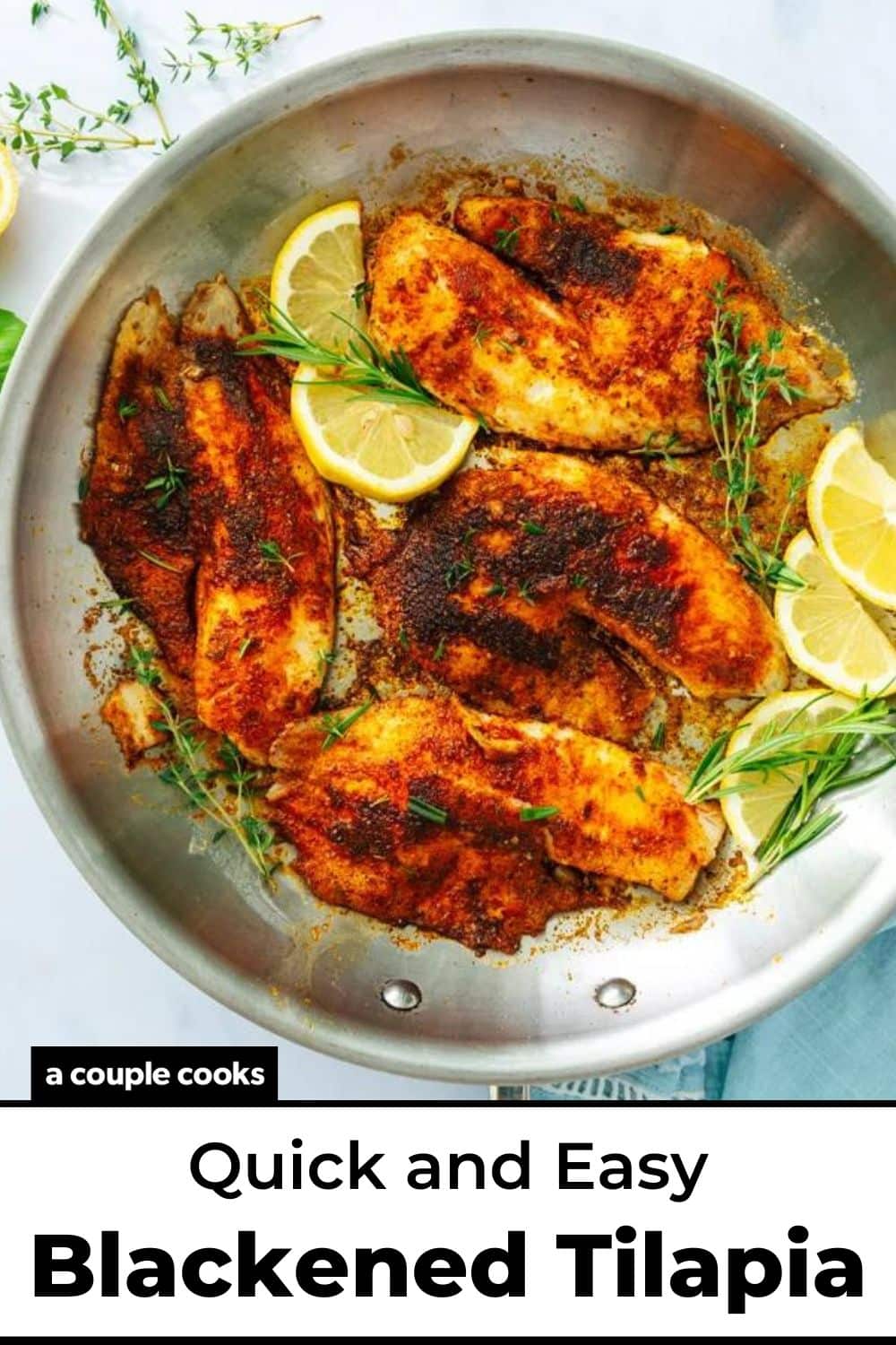 Easy Blackened Tilapia – A Couple Cooks