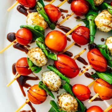 Caprese Skewers – A Couple Cooks