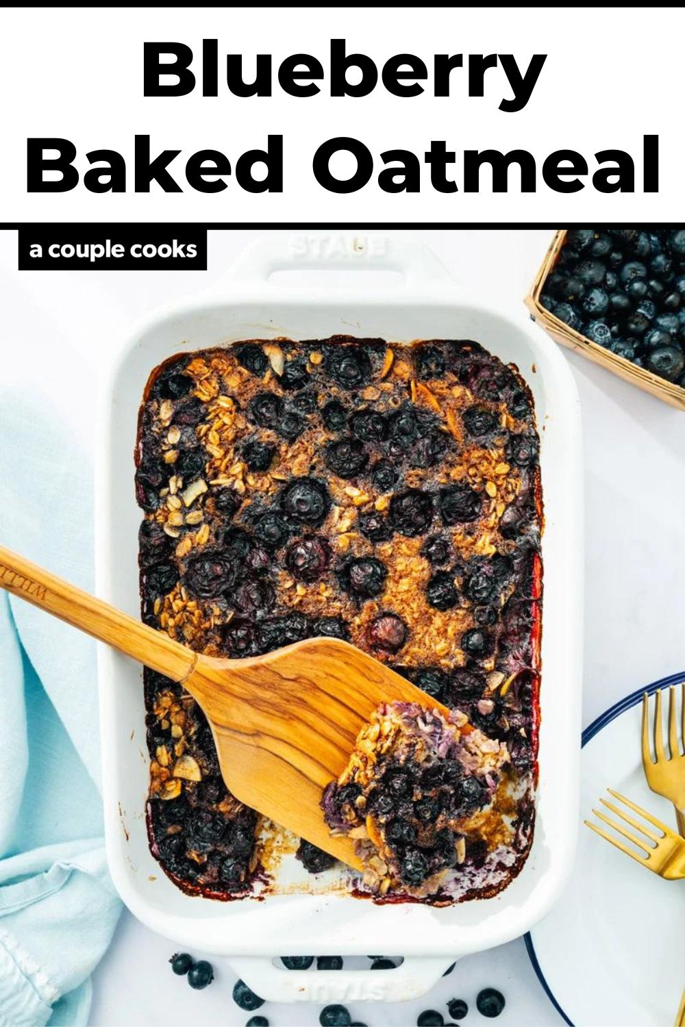 Easy Blueberry Baked Oatmeal A Couple Cooks