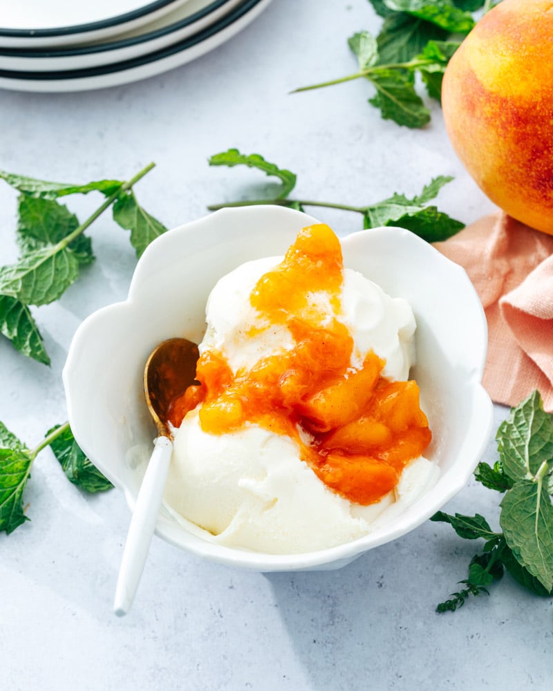 Peach compote