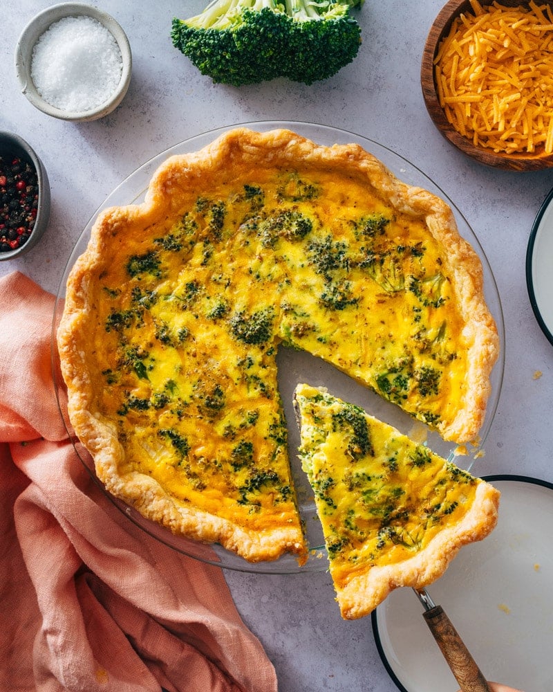 Broccoli Cheddar Quiche – A Couple Cooks