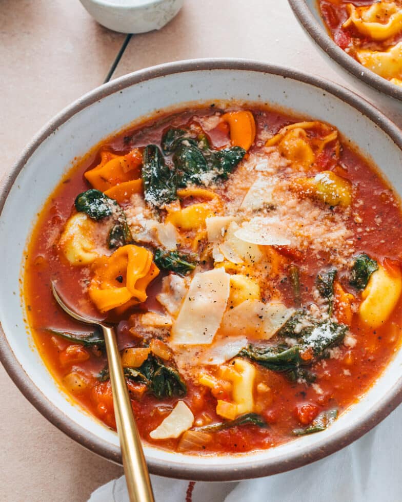 Spinach Tortellini Soup – A Couple Cooks