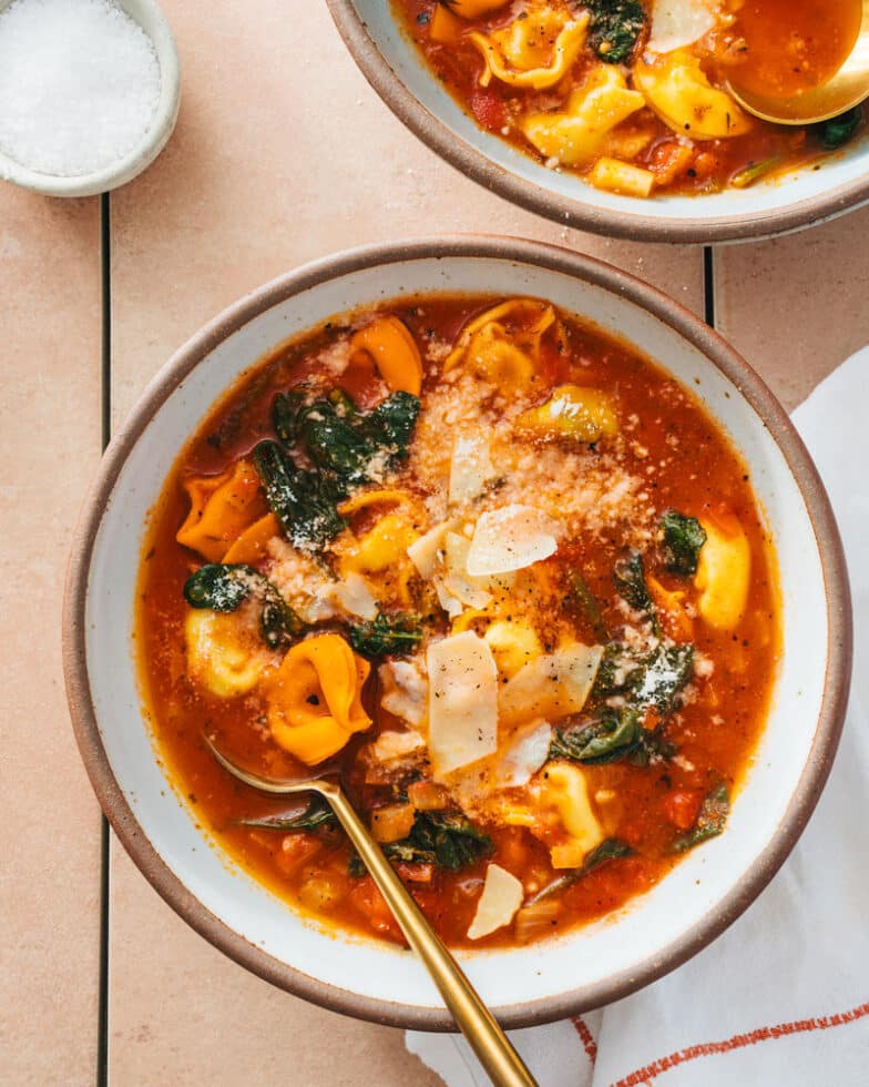 Spinach Tortellini Soup – A Couple Cooks