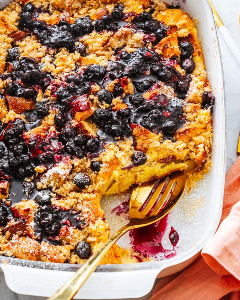 Blueberry French Toast Casserole A Couple Cooks