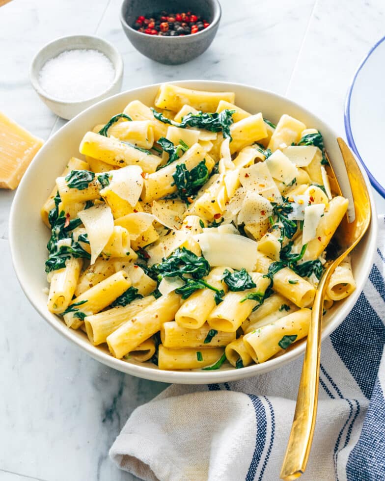 Creamy Spinach Pasta – A Couple Cooks