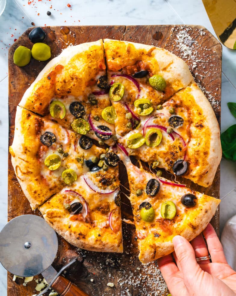 Olive Pizza A Couple Cooks