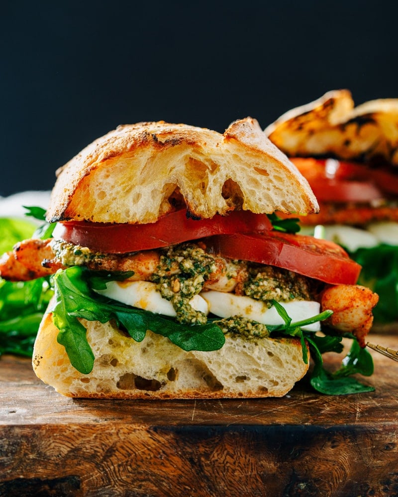 Chicken pesto sandwich